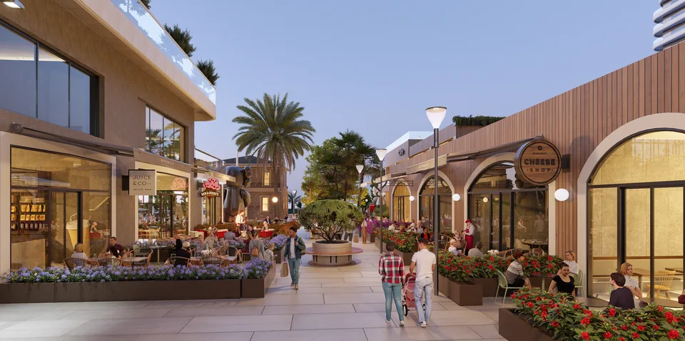 Kompleks içindeki restoran caddesi